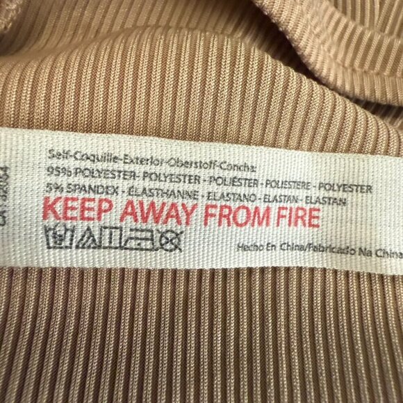 Free People That Girl Corset Bodysuit Women S Tan Stretch Lightweight Boho NWT - Picture 6 of 8